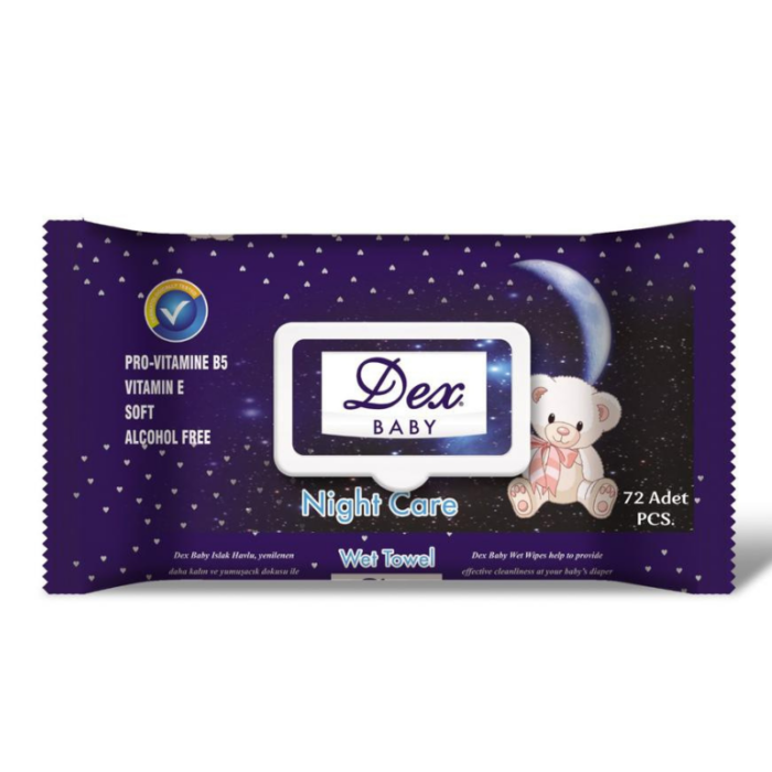 SERVETELE UMEDE COPII Dex 72 pcs NIGHT