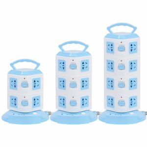 Priza Multifuncțională Portabilă cu Mâner, Tip Turn 2 etaje, 220V 10A