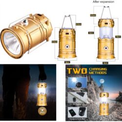 Lampa Solara LED 19x9cm Pliabila, Impermeabila USB Model Felinar sau Lanterna