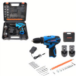 Bormașină Electrică 48V, 2 Acumulatori, Încărcător, 28 de Accesorii in Trusă Profesională