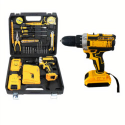 Bormașină Electrică 48V, 2 Acumulatori Si Incarcator și 28 de Accesorii în Trusă Profesională